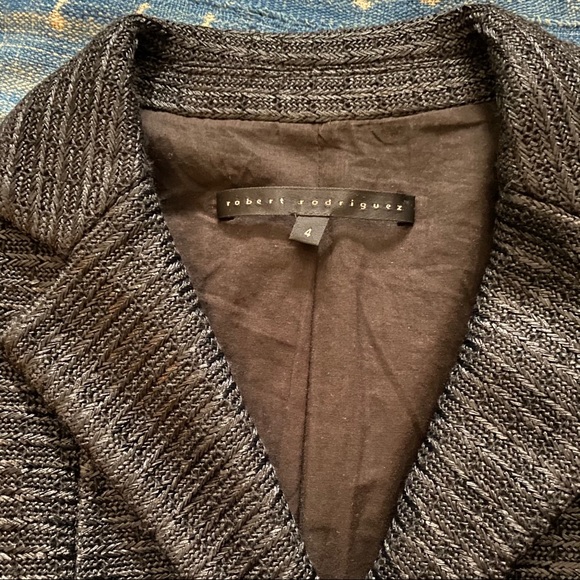 Roberto Rodriguez Raffia Designer 3/4 sleeve Blazer EUC US 4/Small Cotton-blend - Picture 2 of 5